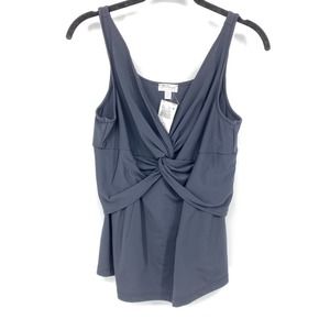 A Pea in The Pod Black Tankini Swim Knot Top